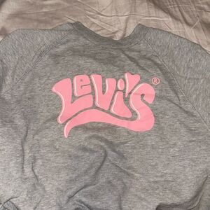 NWOT‎ Levi’s Grey Love Cropped Crewneck